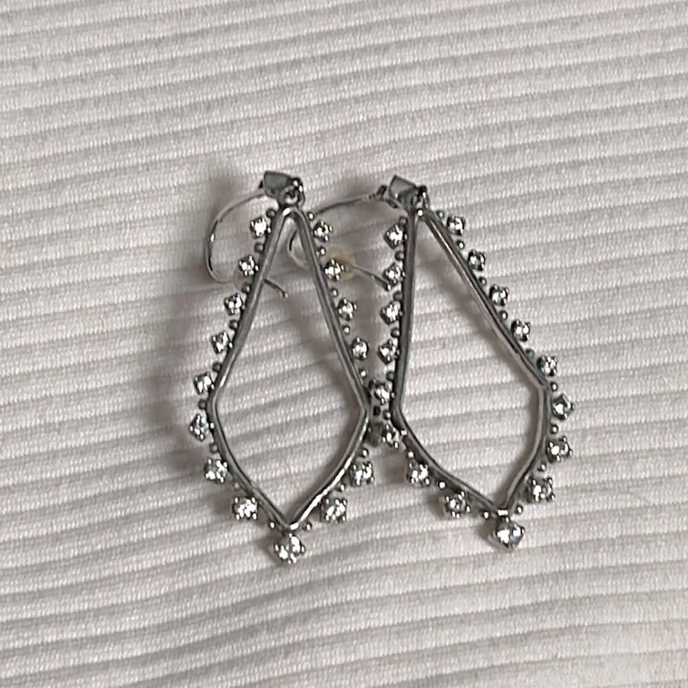 Kendra Scott earrings with faux diamonds